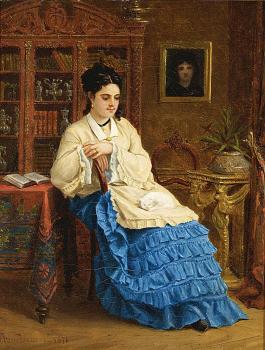 保羅 德西雷 特魯伊貝爾 Femme en robe bleue revant 保羅 德西雷 特魯伊貝爾 Femme en robe bleue revant